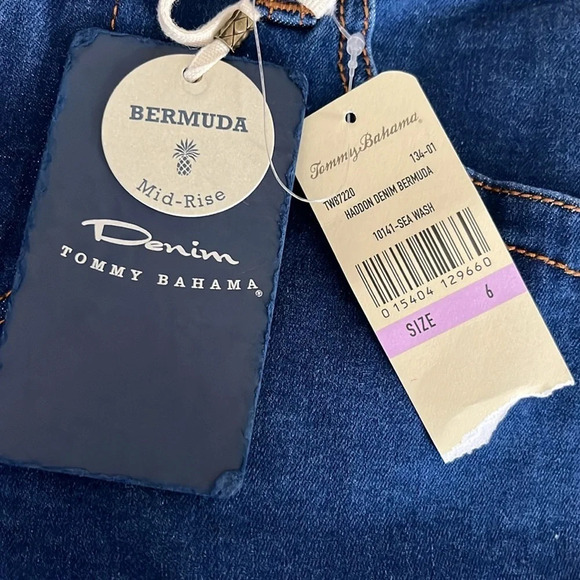 Tommy Bahama Haddon Denim Bermuda Shorts in Sea Wash - NEW - Size 6 - Picture 6 of 6